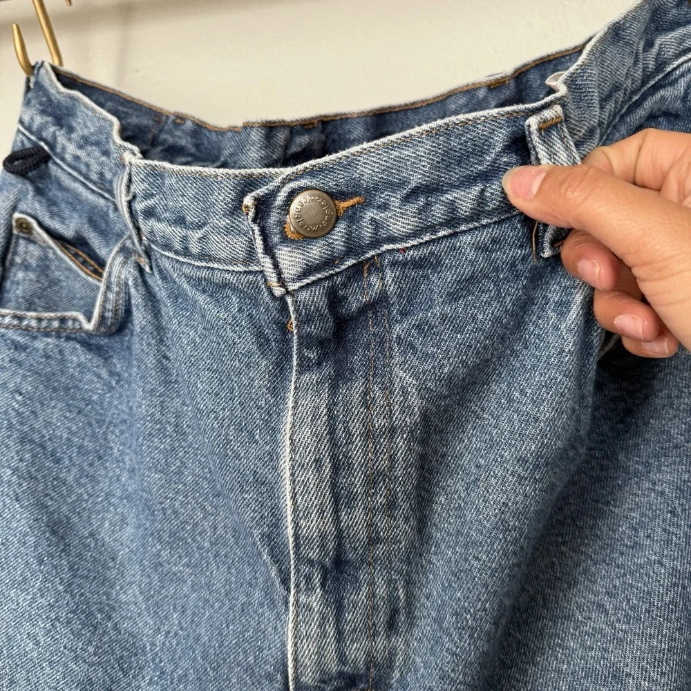 Wrangler Y2K Red Fleece Lined Jeans Mens 36x34 Blue Rugged Wear‎ Relaxed Fit - Picture 7 of 12